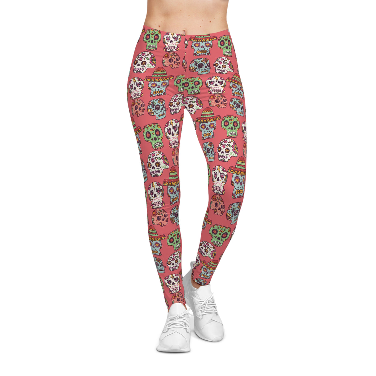 Rosy Day Dia De Los Muertos Leggings