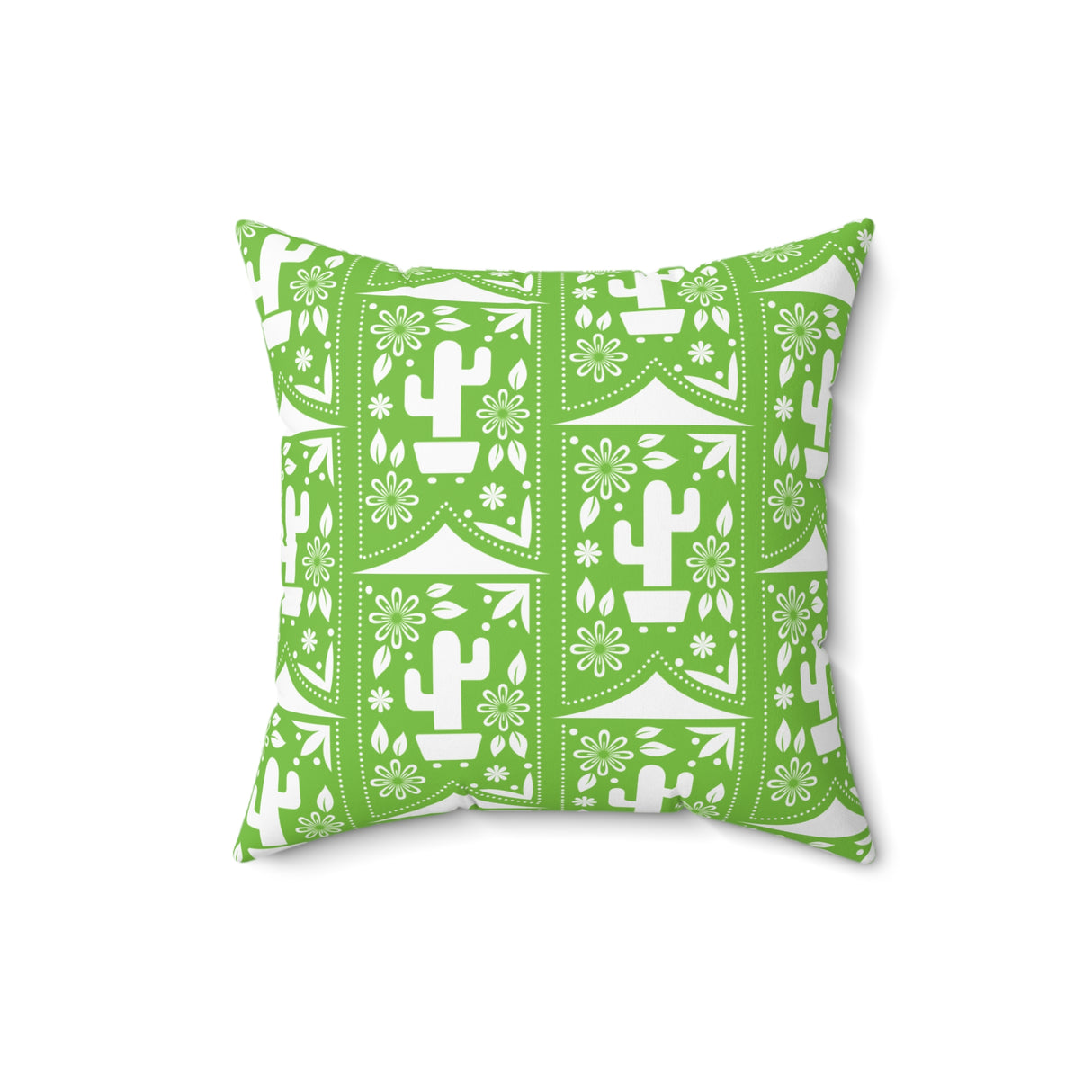 Cactus Floral Pattern Square Pillow – Vibrant Decor for Nature Lovers