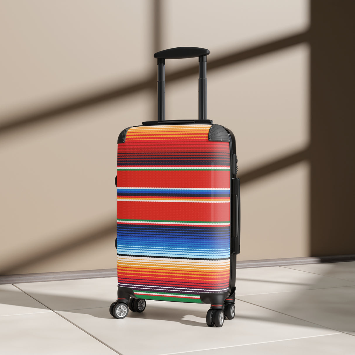 Vibrant Serape Suitcase - Travel Luggage