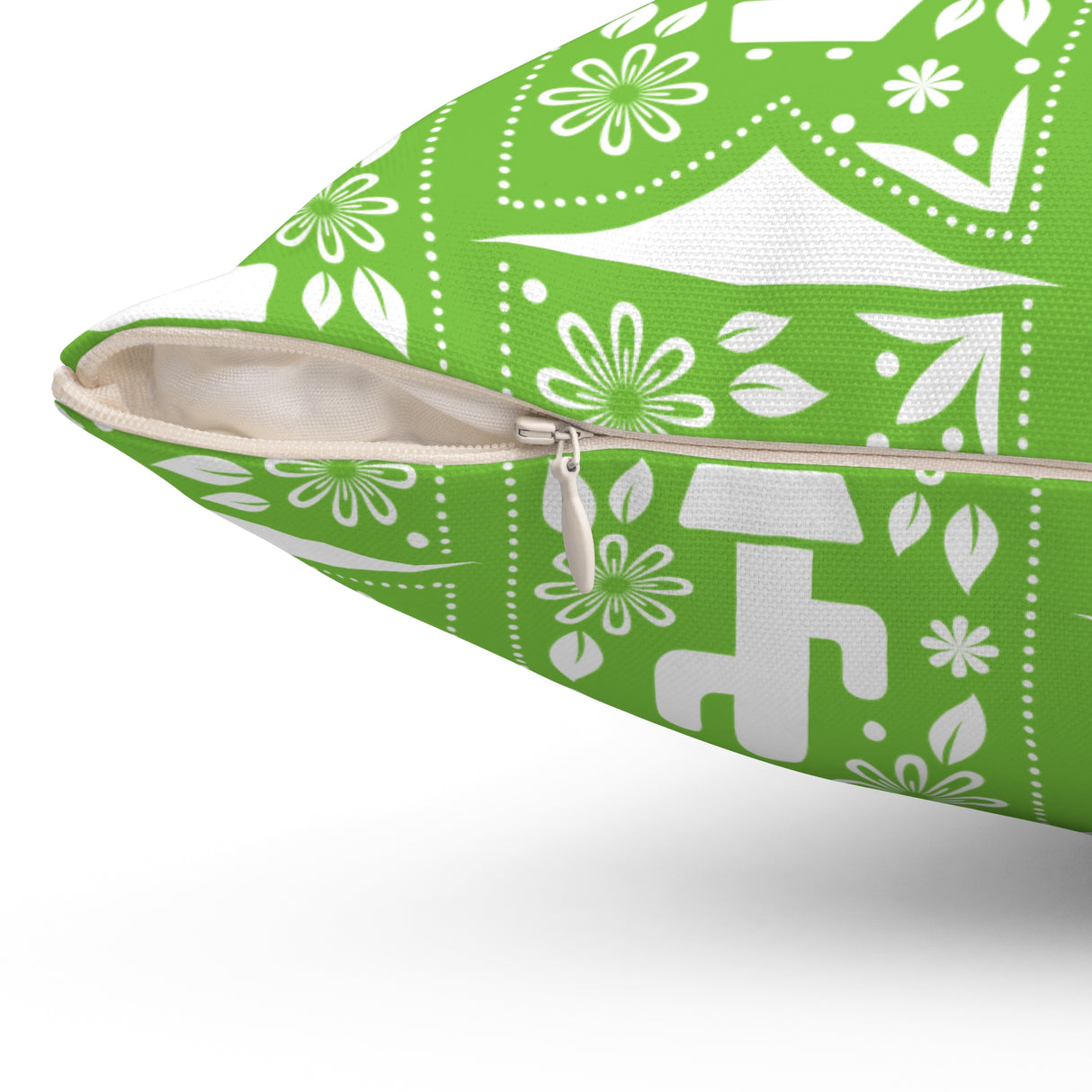 Cactus Floral Pattern Square Pillow – Vibrant Decor for Nature Lovers