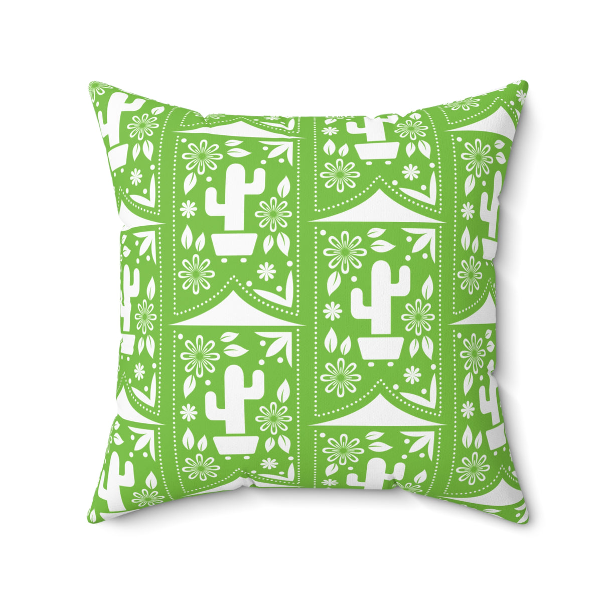 Cactus Floral Pattern Square Pillow – Vibrant Decor for Nature Lovers