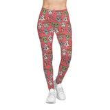 Rosy Day Dia De Los Muertos Leggings