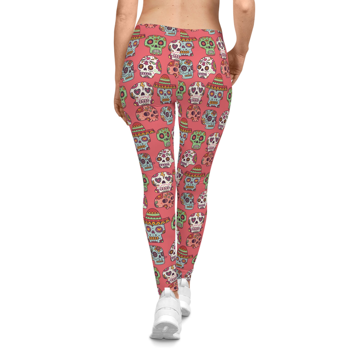 Rosy Day Dia De Los Muertos Leggings